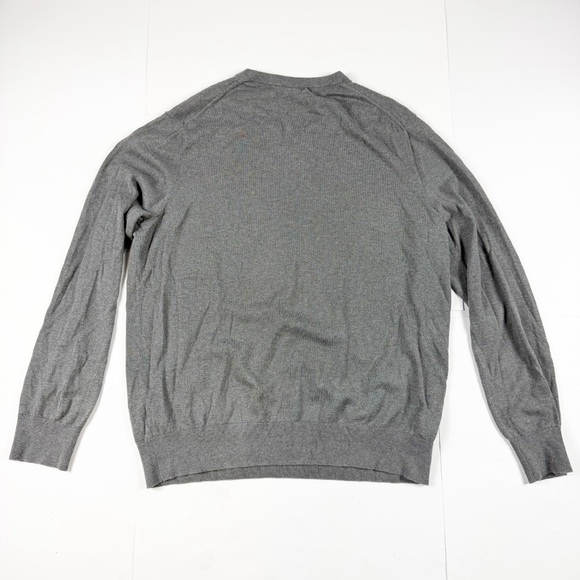 Banana Republic Men's Silk Cashmere Blend Grey V-Neck Sweater XL - Picture 2 of 3